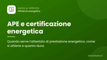 APE e certificazione energetica: obblighi e rilascio