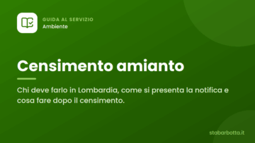 Censimento amianto in Lombardia: obblighi, NA1 e sanzioni