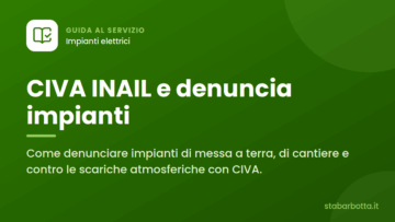CIVA INAIL: denuncia e verifica degli impianti di terra