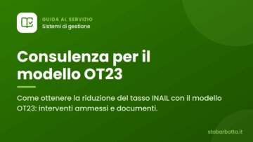 Consulenza OT23: domanda di riduzione del tasso INAIL