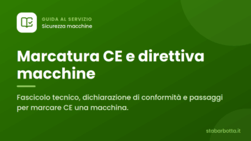 Dichiarazione CE di conformità e marcatura CE delle macchine