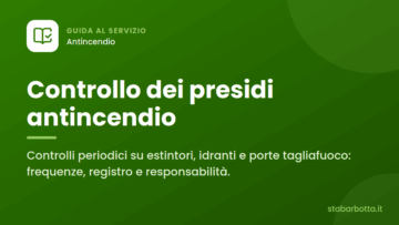 Controllo dei presidi antincendio in azienda